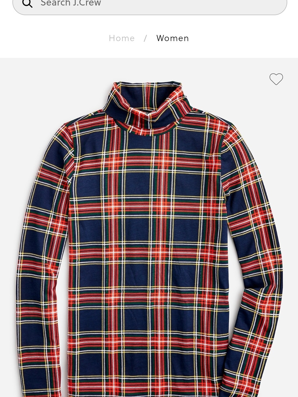J. Crew Tartan Tissue Turtleneck NWT
